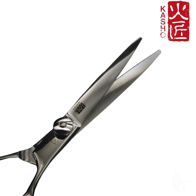 Kasho Green Semi-Offset Hair Cutting Scissors - Japan Scissors