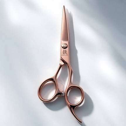 Juntetsu Rose Gold VG10 Pro Hair Cutting Scissors - angled view