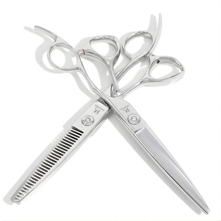 Juntetsu VG10 Offset Hair Cutting & Thinning Scissor Set (SKU: JUN-OFF-M-4545)