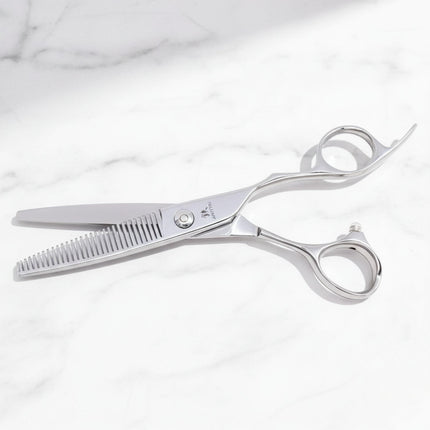 Juntetsu VG10 Offset Thinning Scissors (SKU: JUN-OFF-T60  JUN-OFF-M-4545 SKU: JUN-OFF-S45). 