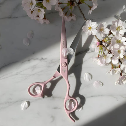 Ichiro Pastel Pink Hair Cutting SAKURA Flower Scissors From Tokyo Japan (SKU: ICH-PNK-M5050 ICH-PNK-C50 ICH-PNK-S50)