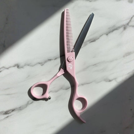 Ichiro Pastel Pink Hair Thinning Scissors From Tokyo Japan (SKU: ICH-PNK-M5050 ICH-PNK-S50)