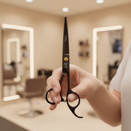 Mina Black Diamond Hairdressing Scissor Kit (SKU: MIN-BDMD-S55)