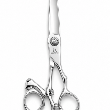Juntetsu Swivel Offset VG-10 hair cutting scissor with rotating thumb ring