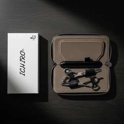 Ichiro Matte Black Hairdressing Scissor Set Right / 5.0" Cutting & 6.0" Thinning