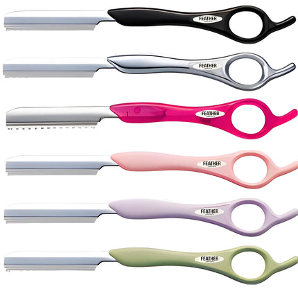 Feather Styling- und Texturierungsrasierer mit kurzem Griff in - Styling-Rasierer für Haarstylisten und Barbiere