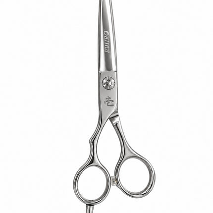 Ichiro Crown Lefty Hair Cutting Scissors with convex edge blade and gold-tone crown tang (SKU: ICH-CRN-LC55)