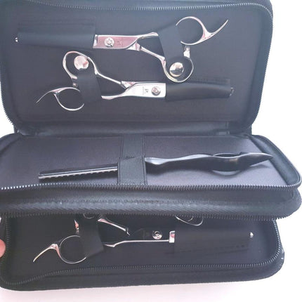 4pcs - Black Leather Scissors Pouch - Japan Scissors