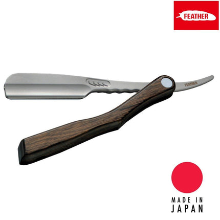Feather Japan Artist Club SS Wooden Folding Razor - Japan Scissors