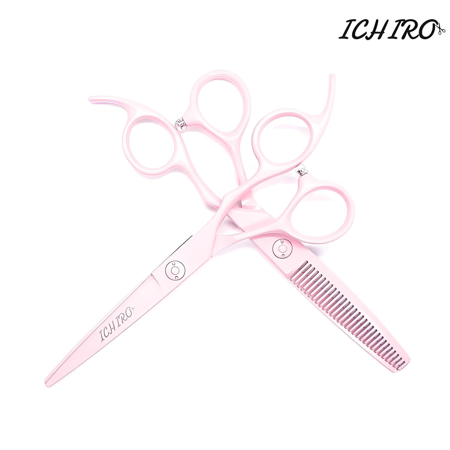 Ichiro Pastel Pink Hairdressing Scissor Set: Stylish Professional Kit ...