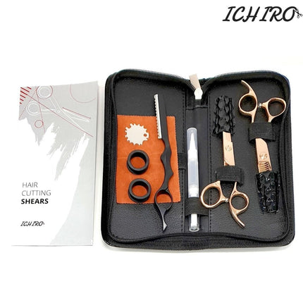 Ichiro Набор ножниц для резки и филировки из розового золота - Japan Scissors