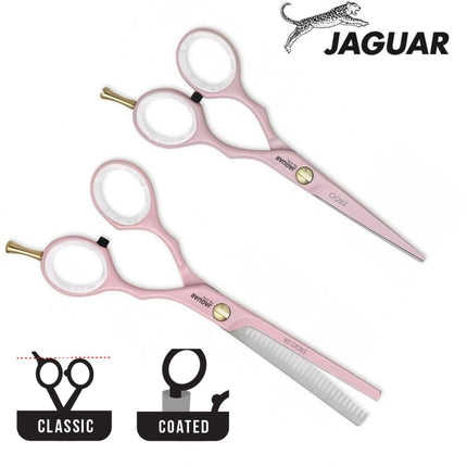 Jaguar Pink Pre Style Ergo Cutting & Thinning Set - Japan skæri
