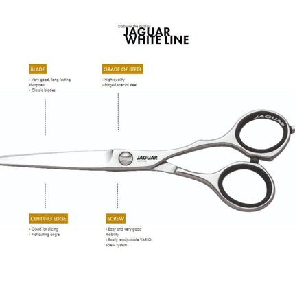 Jaguar Атласные парикмахерские ножницы White Line - Japan Scissors
