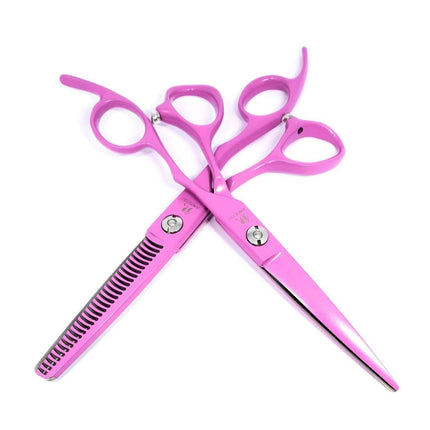 Juntetsu粉色切割和打薄剪刀套裝-日本剪刀