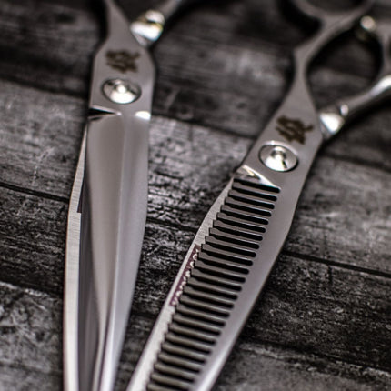 Kamisori Set di forbici MASTER per tagliare e sfoltire i capelli con spada - Forbici giapponesi