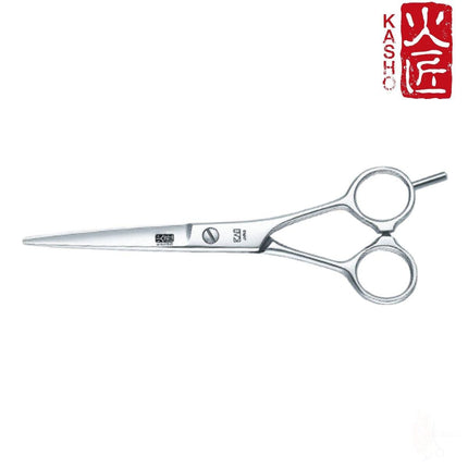 Kasho Синие прямые ножницы для стрижки волос - Japan Scissors