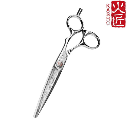 Kasho 다마스커스 오프셋 헤어 커팅 가위 - Japan Scissors