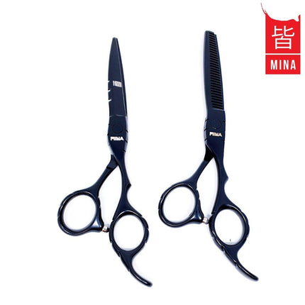 Mina Матовые черные ножницы Offset Set - Japan Scissors